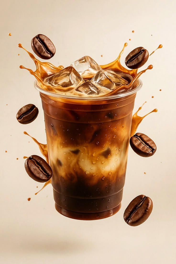 Home refreshing iced coffee splash inspiration