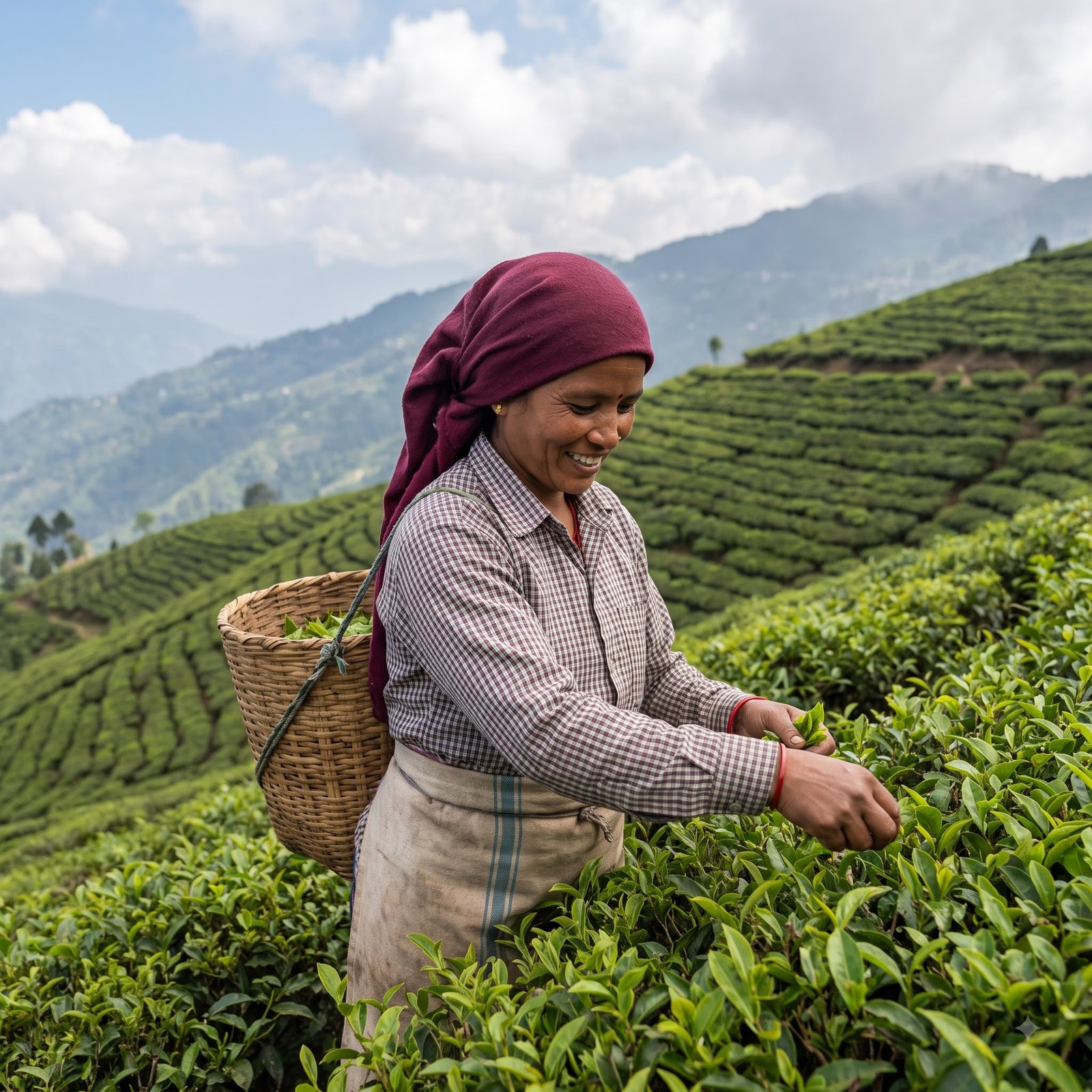 Home woman working on tea farm 2k 202609061035